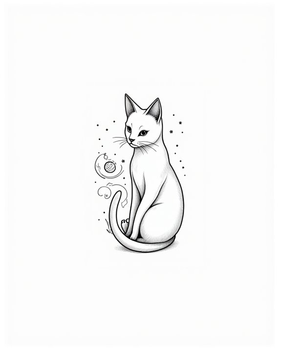 minimalist cat line art
