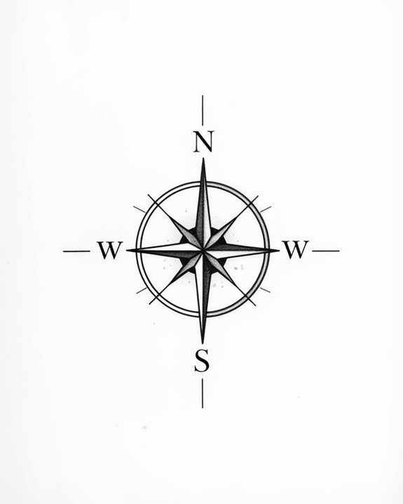minimalist compass design elegance