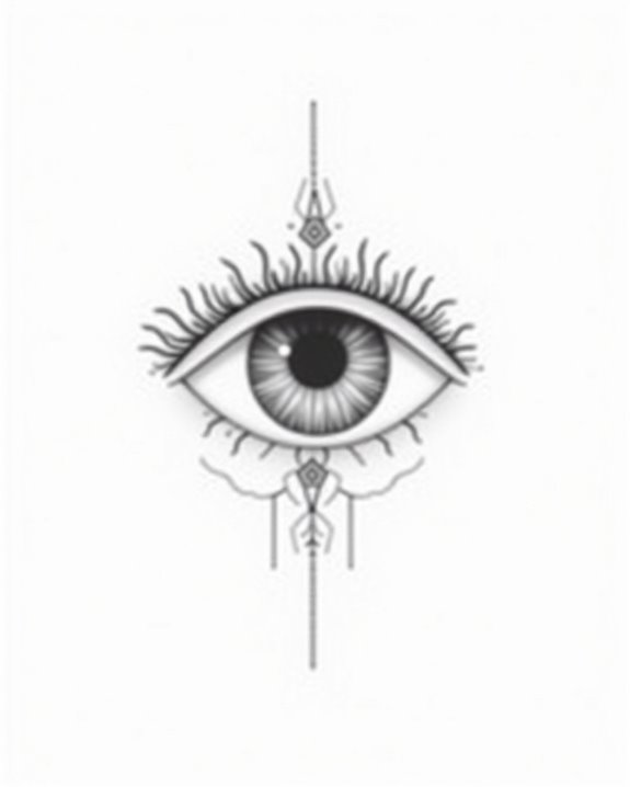 minimalist eye tattoo art