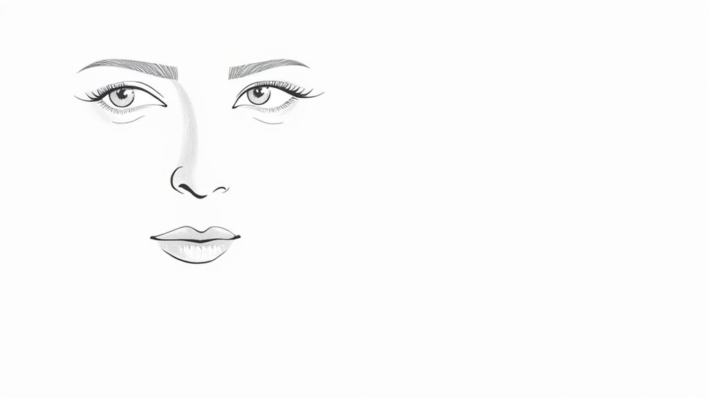 minimalist face tattoo designs