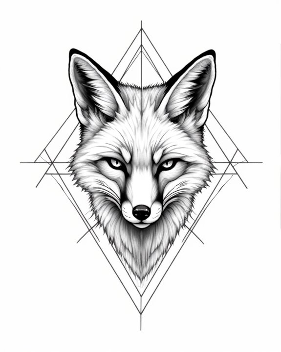 minimalist geometric animal art