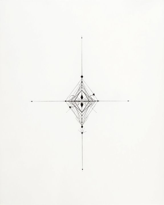 minimalist geometric tattoo design