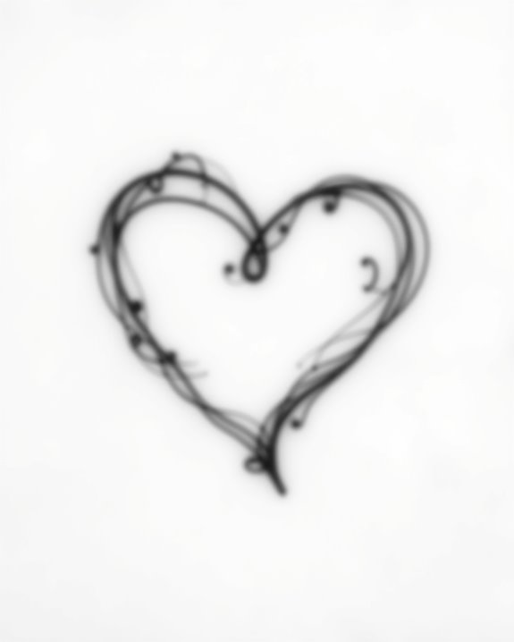 minimalist heart tattoo design
