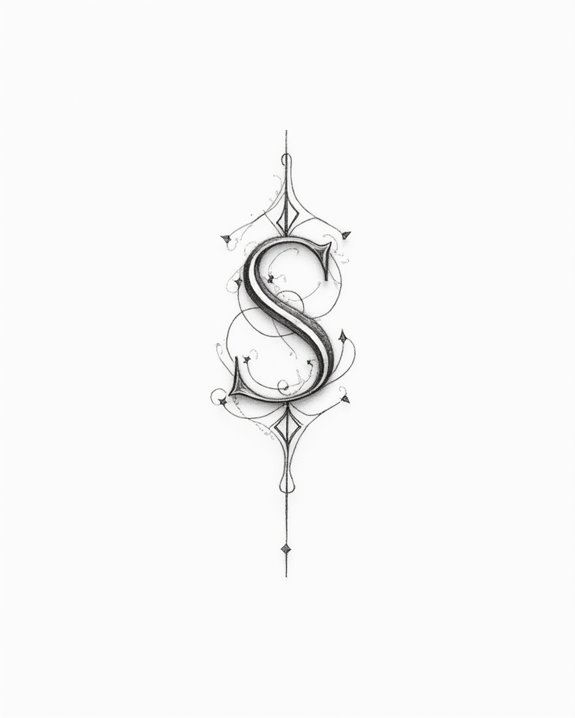 minimalist initial neck tattoo