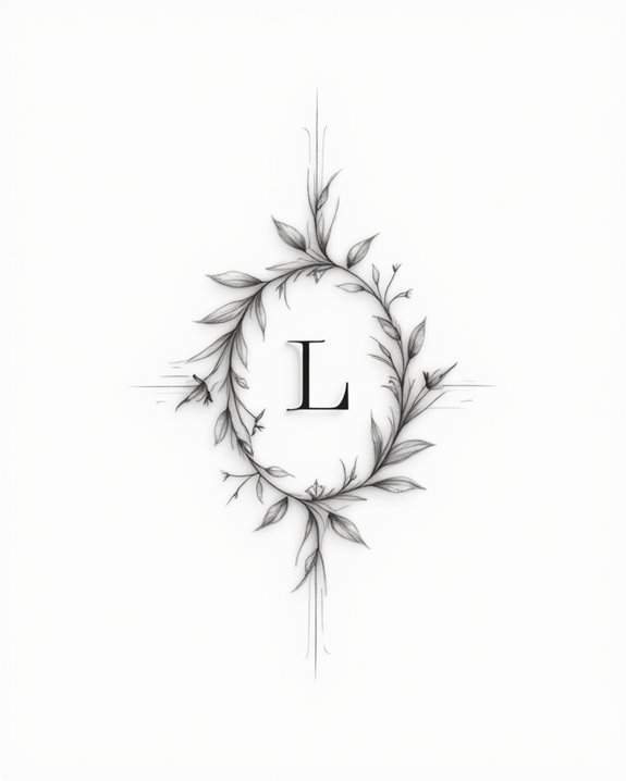 minimalist initial tattoo earrings