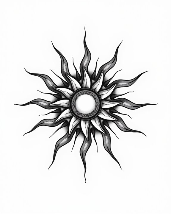 minimalist modern sun art