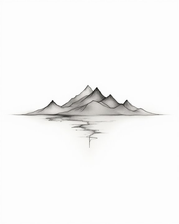 minimalist mountain tattoo symbolism
