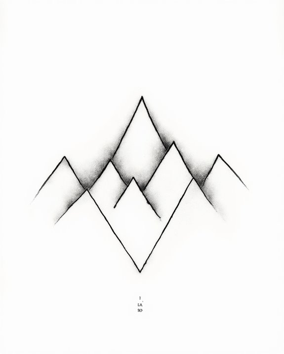 minimalist mountain tattoo symbolism