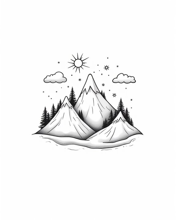 minimalist mountain tattoo trends