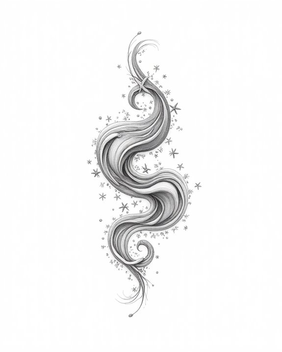 minimalist ocean wave symbolism