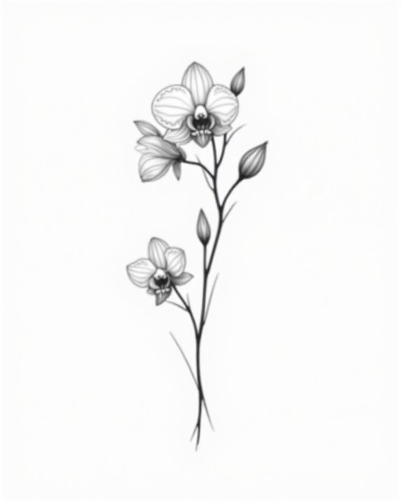 minimalist orchid tattoo care