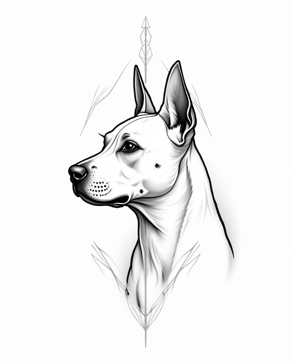 minimalist staffordshire bull terrier
