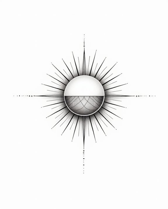 minimalist sun dot tattoo