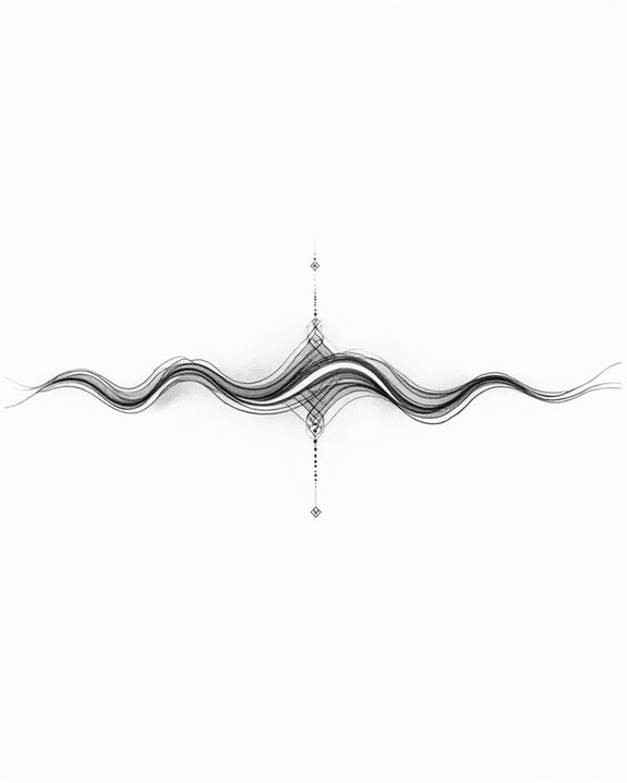 minimalist wave tattoo symbolism