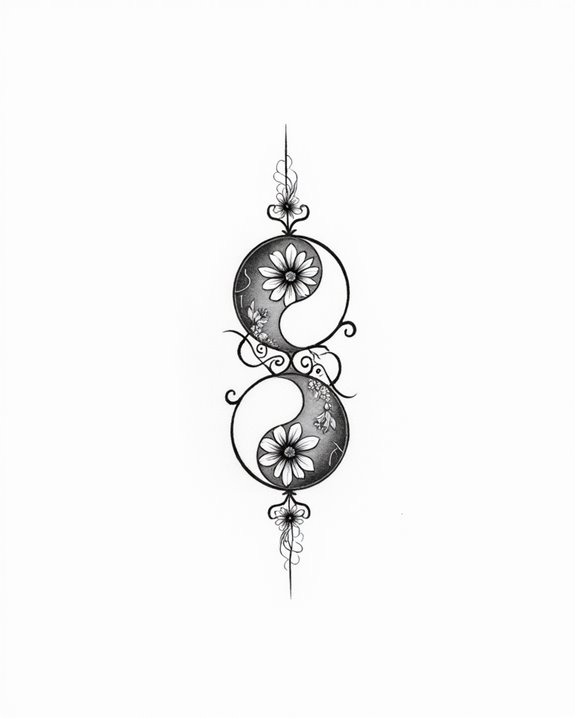 minimalist yin yang tattoos