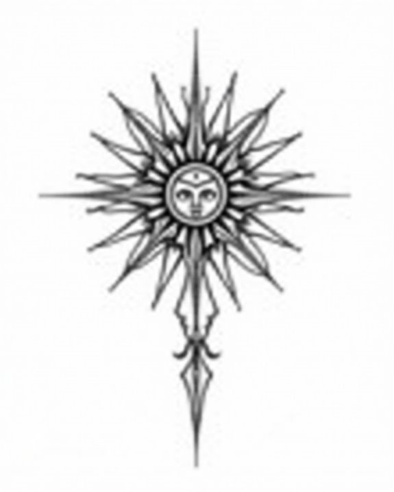 modern geometric sun design