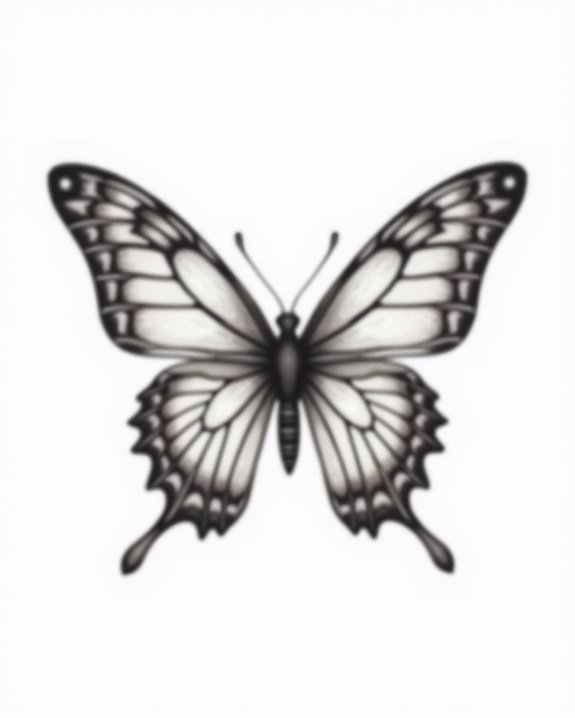 monochrome or colorful butterflies