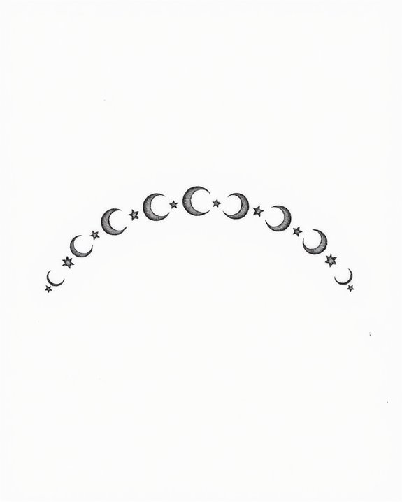 moon phases wrist tattoo