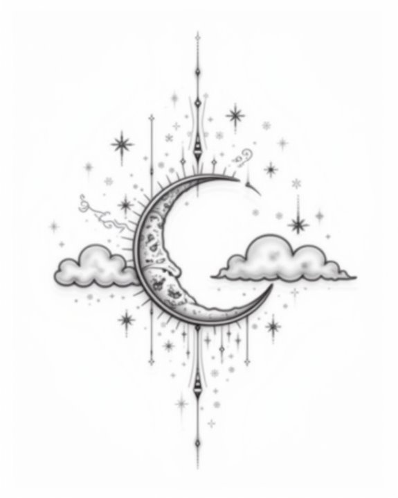 moonlit clouds symbolize dreams