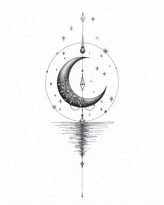 moonlit water ribcage art