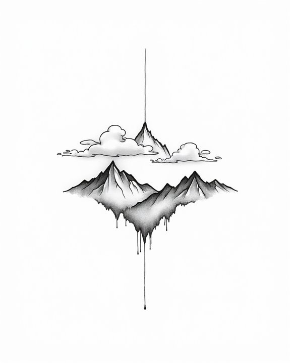 mountain cloud tattoo artistry