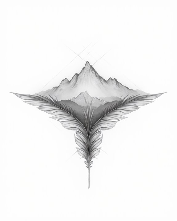 mountain feathers symbolize resilience