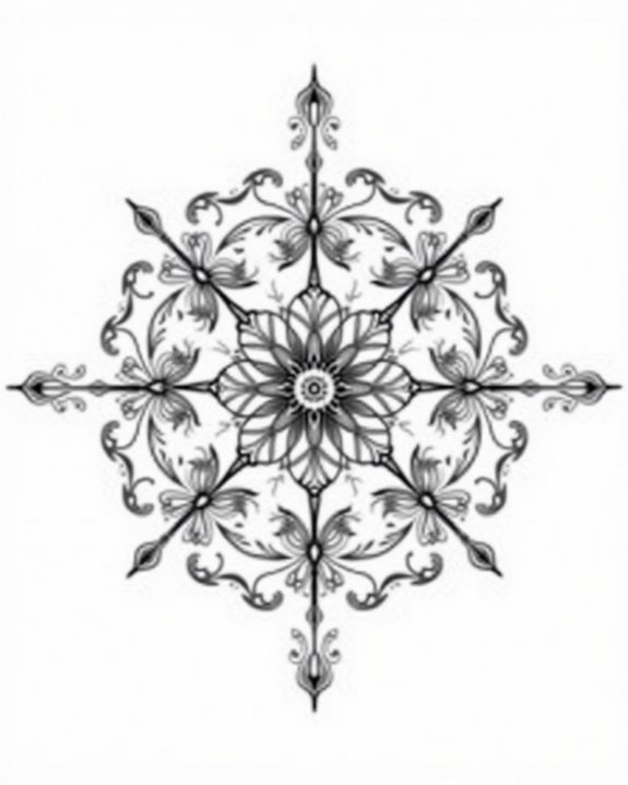 musical fine line mandala