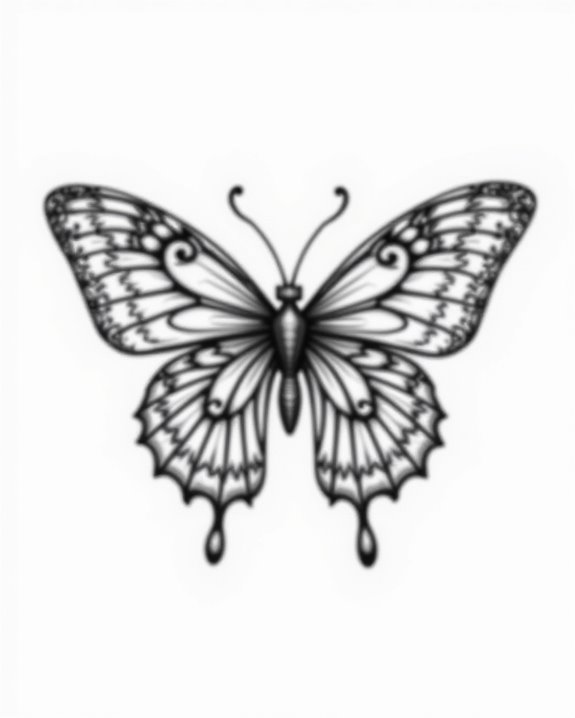 mythical butterfly tattoo designs