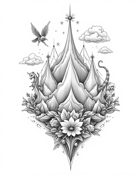 mythical mountain creatures tattoo