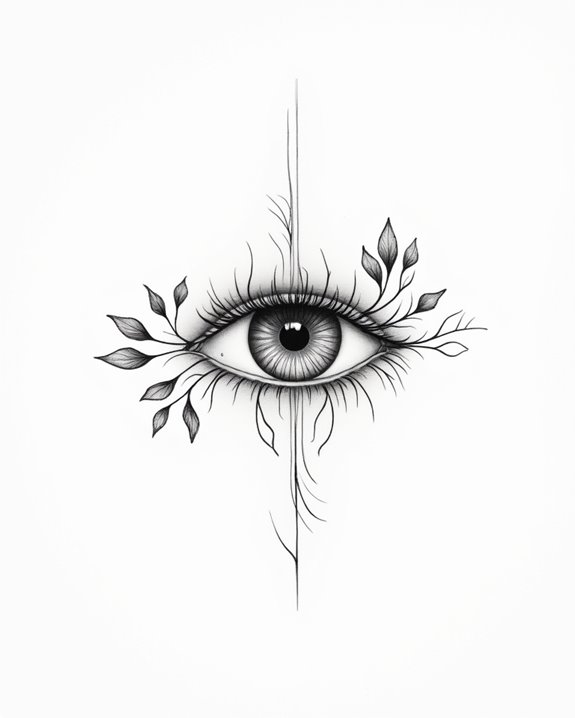 nature inspired eye tattoos