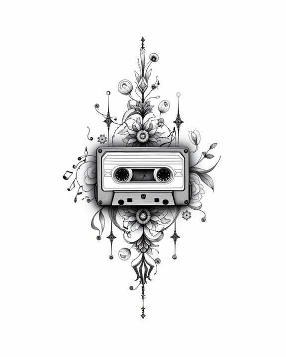 nostalgic cassette tape design