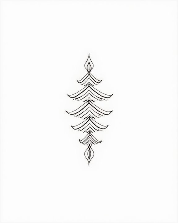 ocean inspired minimalist tattoo
