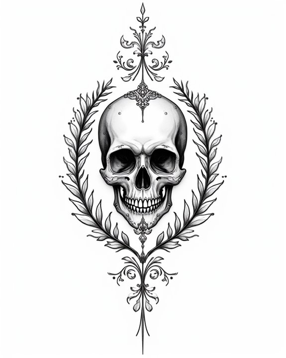ornamental skull tattoo artistry