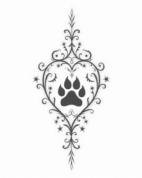 paw print tattoo symbolism
