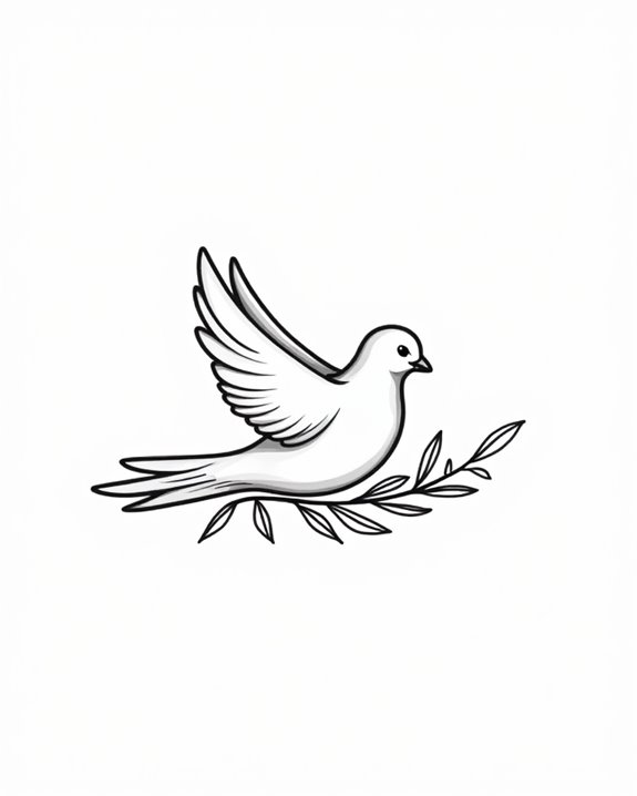 peaceful dove olive branch