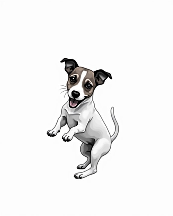playful jack russell sketch