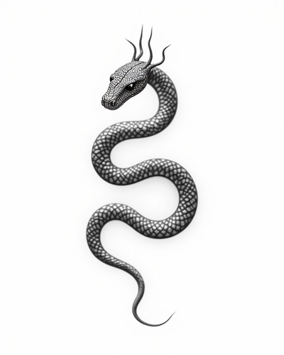 realistic snake tattoo design