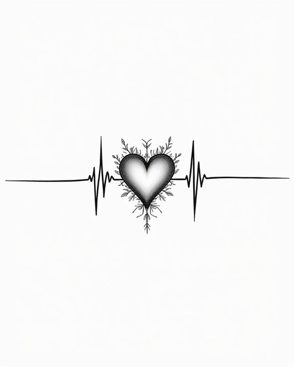resilient heartbeat tattoo symbolism