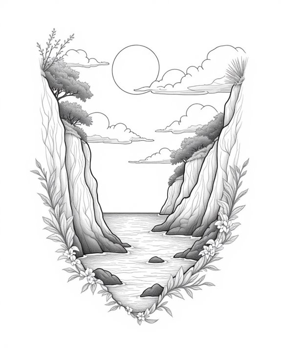 rugged coastal beauty tattoo