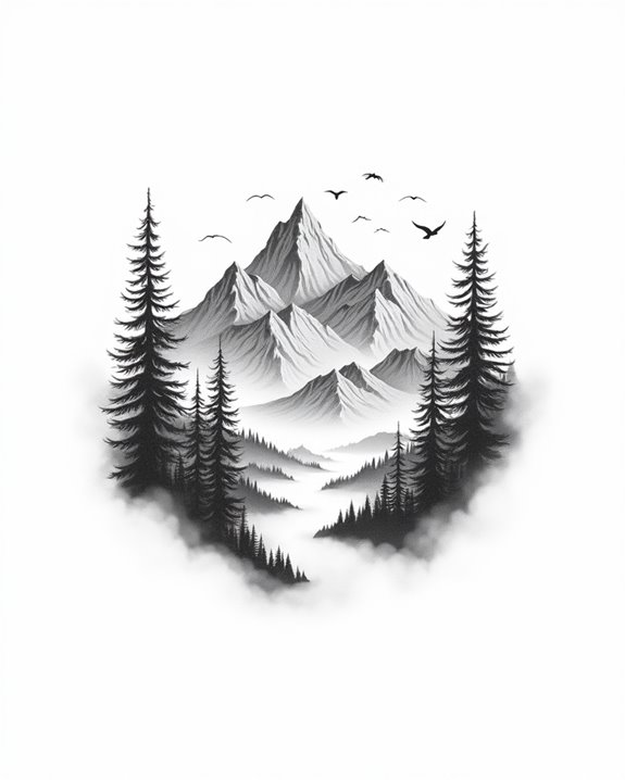 rugged wilderness tattoo symbolism
