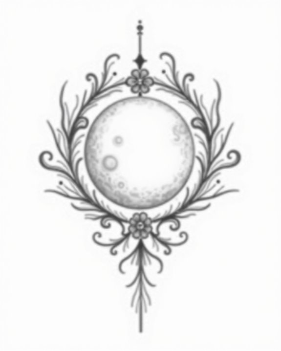 serene minimalist moon design