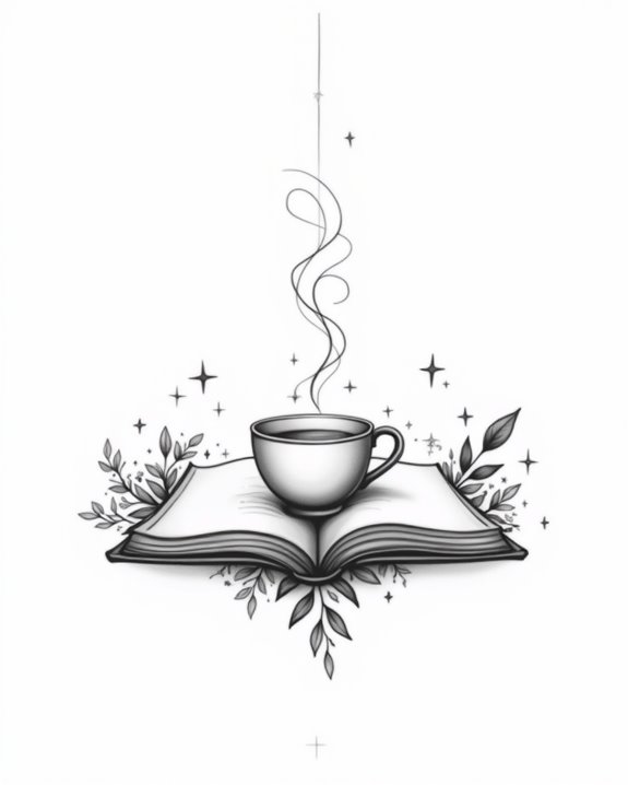 serene reading ritual tattoo