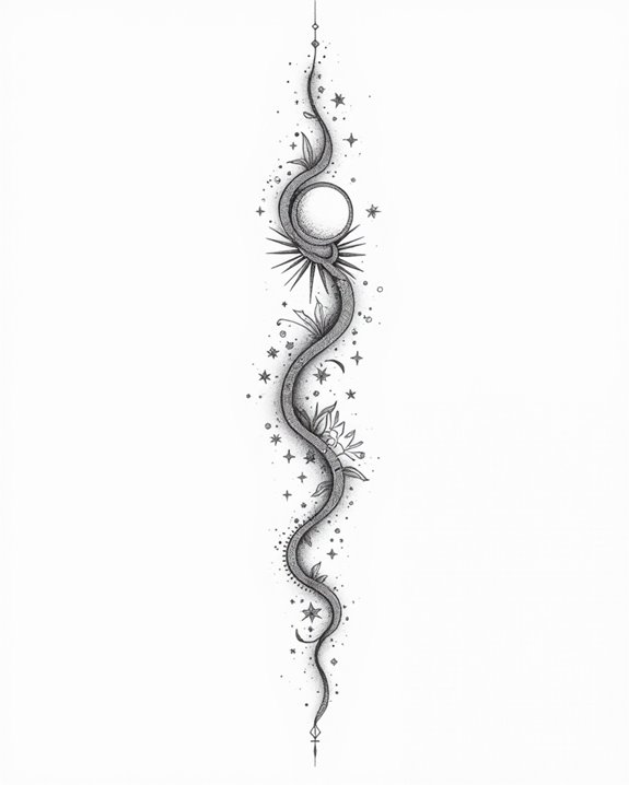 serene sun and moon