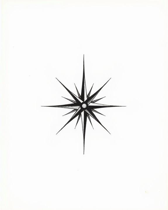 sleek directional minimalist tattoo