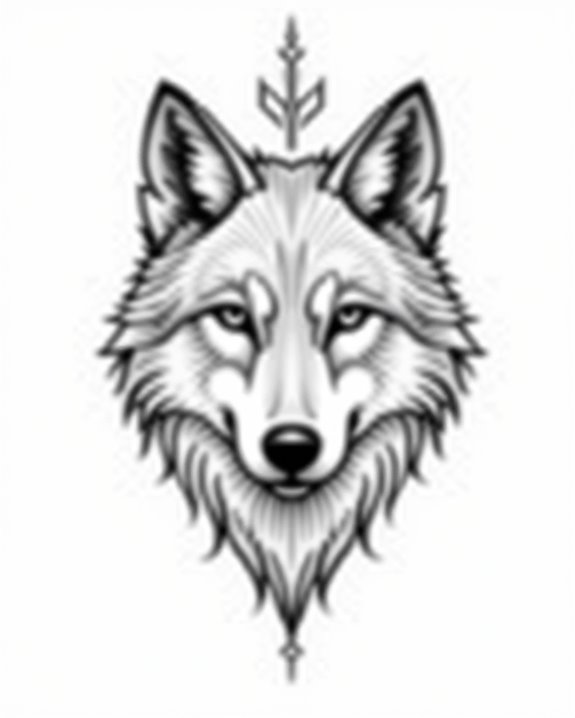 sleek symbolic wolf artistry