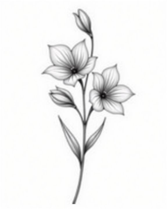 sophisticated freesia inner forearm