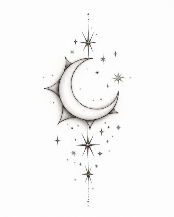 subtle moon starry elegance
