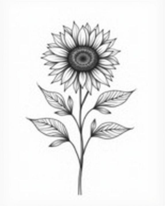 subtle sunflower tattoo elegance