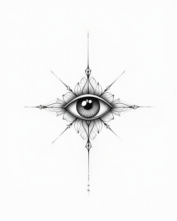 subtle symbolic eye tattoo