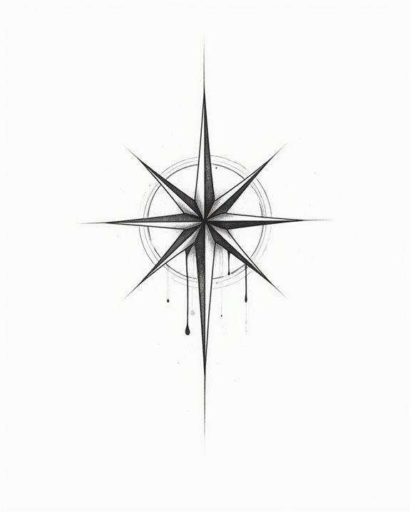 surreal minimalist compass design